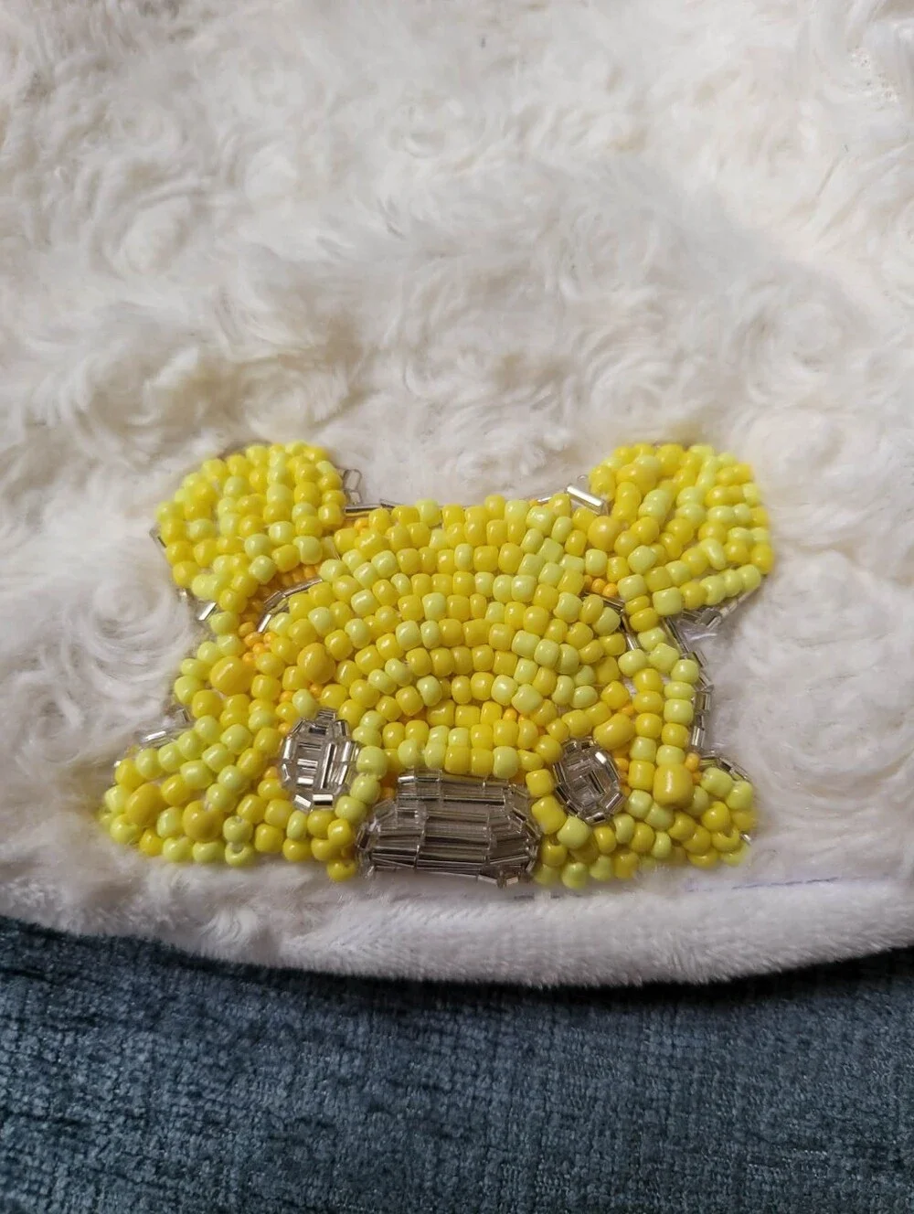 Hand Beaded Throw Pillowcase Winnie The Pooh